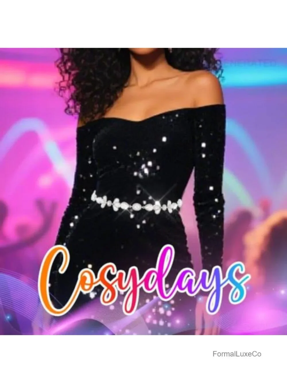 Rhinestone Chain Belt Sparkly Waist Chain for Dresses
